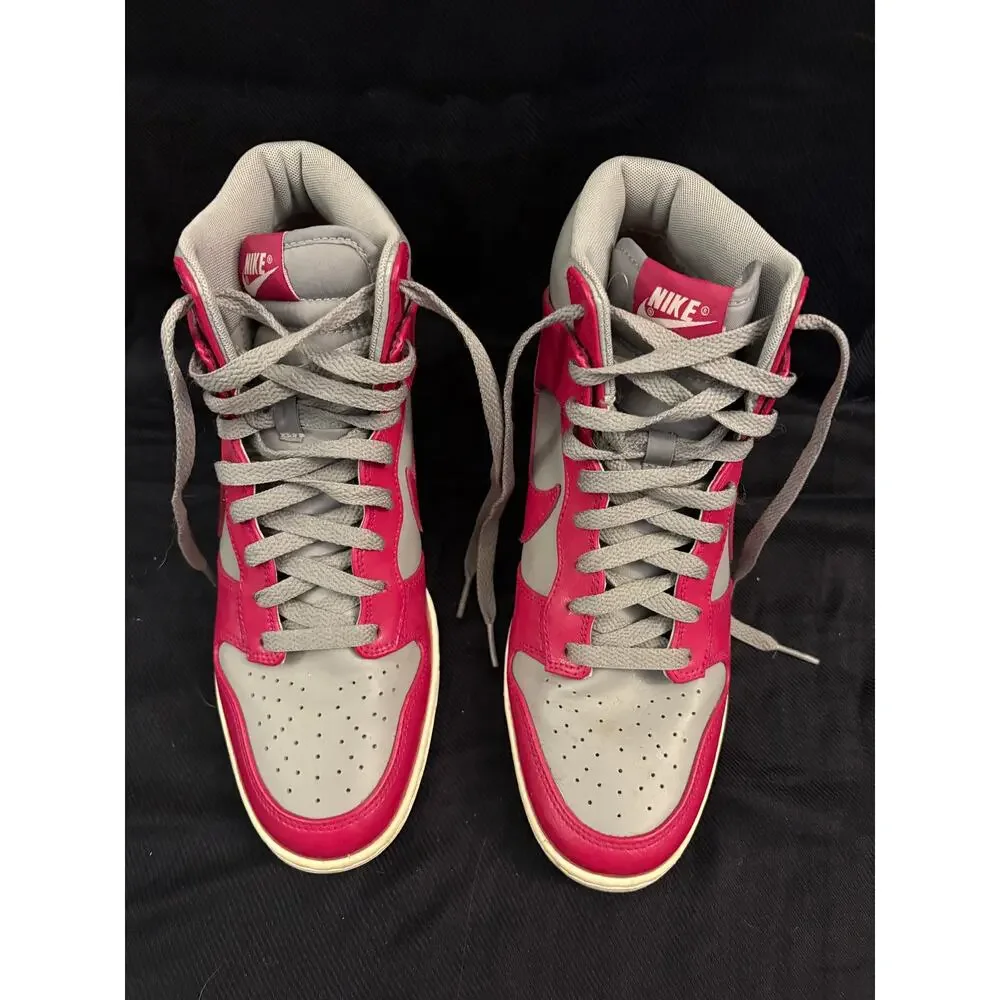 Nike Dunk Sky Hi 528899 001 Medium Grey /Sport Fuchsia-Sail Wmn Sz 10 Wedge 2012